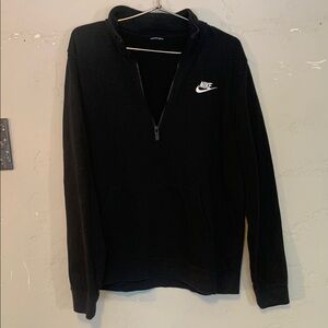 Nike Men's Black Quarter-Zip Fleece Pullover